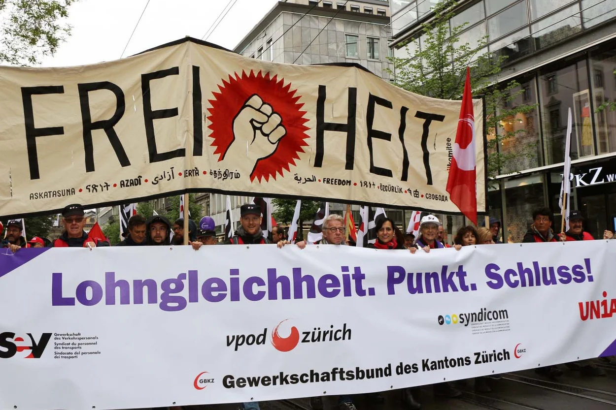 Demo-Zug am 1. Mai 2018 in Zürich