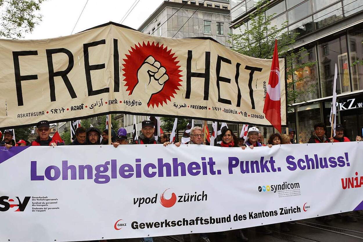 Demo-Zug am 1. Mai 2018 in Zürich