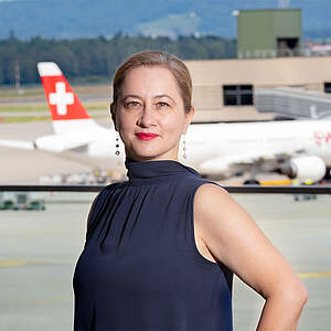 Bild von Sandrine Nicolic am Flughafen